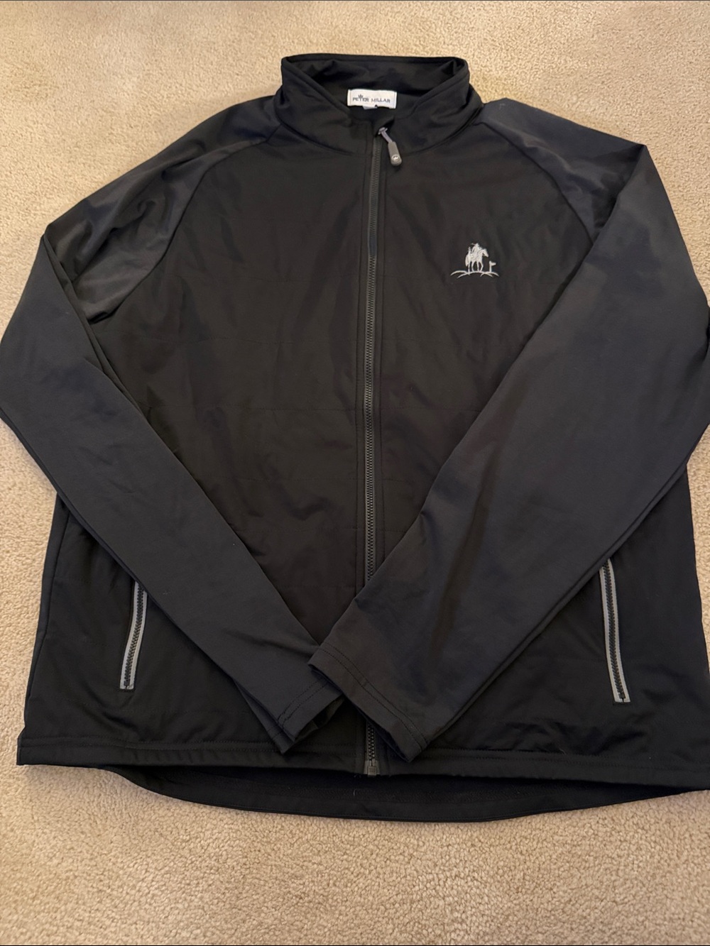 Peter Millar Black Lightweight Full-Zip Shirt Jacket